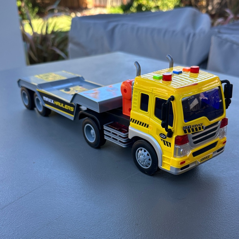 Yellow Toy Truck with Lights